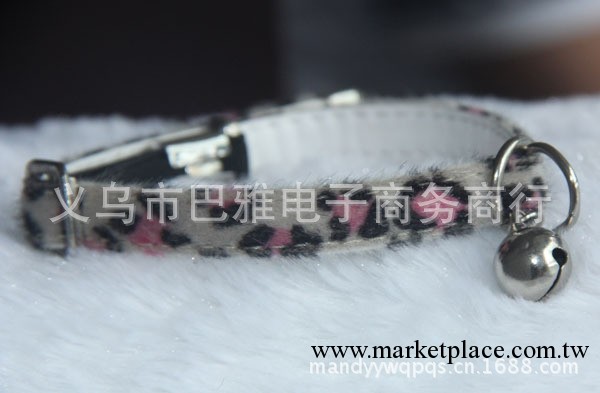 1.2*31CM 仿皮豹紋有鈴鐺貓狗項圈寵物用品小額批發一件代發 C021工廠,批發,進口,代購