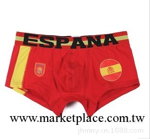 廠傢直銷2014年巴西足球世界杯紀念版 男士平角純棉印花內褲工廠,批發,進口,代購