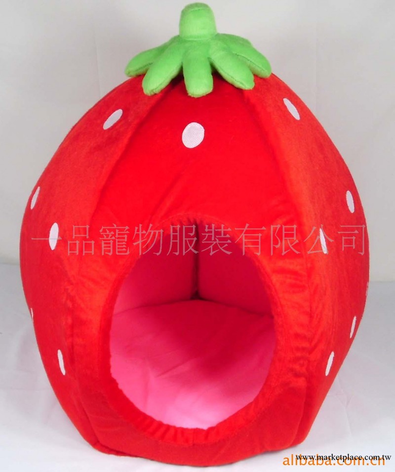 寵物用品批發,精美的狗狗窩墊,可愛的紅色草莓窩工廠,批發,進口,代購