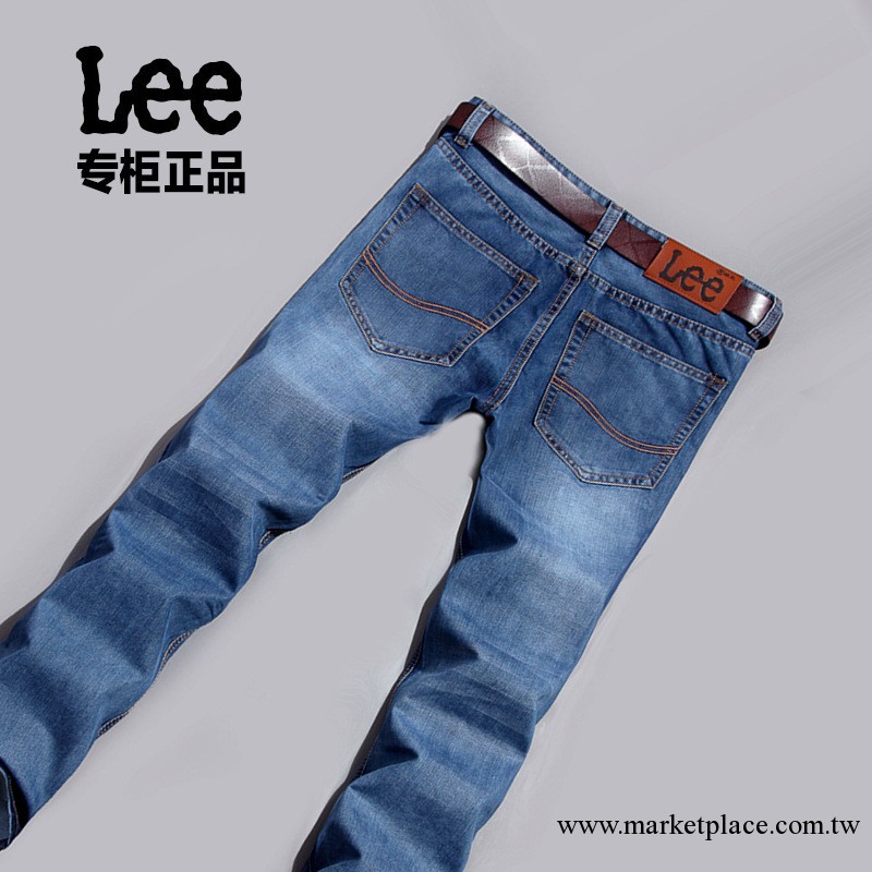 LEE男士牛仔褲李牌正品修身直筒韓版潮秋季透氣超薄款男裝長褲子工廠,批發,進口,代購