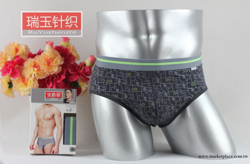 寶路易正品 5326男士彈力棉印花三角內褲 5碼兩條裝 一件代發拿樣工廠,批發,進口,代購