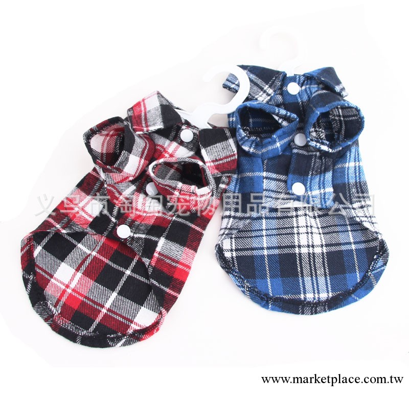 廠傢直銷 皮皮淘格子寵物襯衫狗衣服 寵物衣服 寵物用品混批工廠,批發,進口,代購
