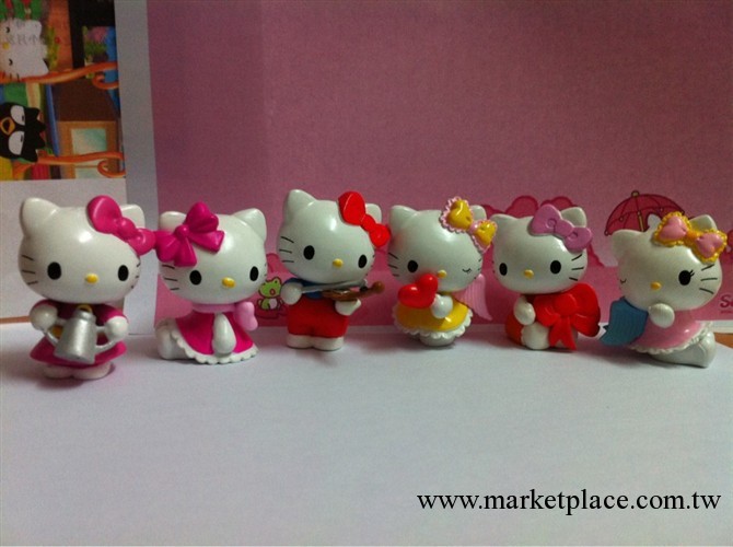 動漫周邊批發 hello kitty 6款可愛迷你 凱蒂貓 kt貓袋裝擺件手辦工廠,批發,進口,代購