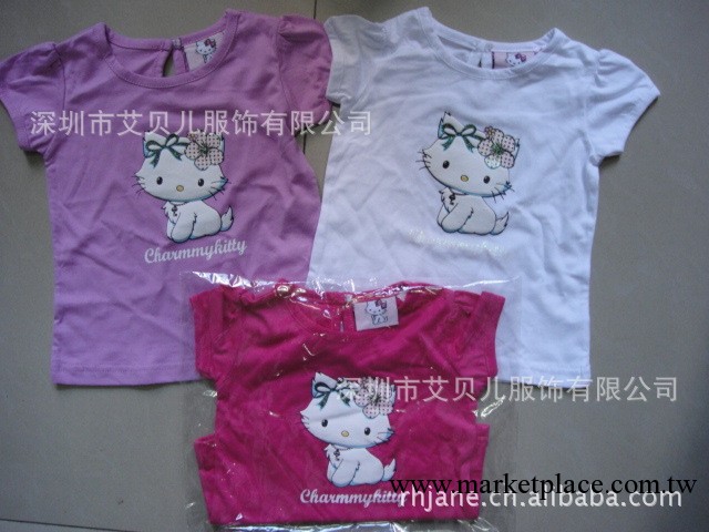 外貿sanrio原單charmmy kitty童裝短袖純棉T恤1-3歲幼童上衣工廠,批發,進口,代購