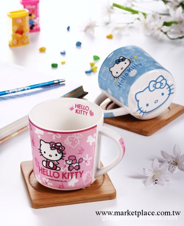 【2款】 HELLO KITTY陶瓷杯子 帶杯墊的杯子 創意杯子批發工廠,批發,進口,代購