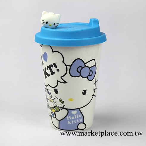 C2-HS1601兒童杯子批發 HELLO KITTY創意卡通 帶蓋 陶瓷水杯工廠,批發,進口,代購