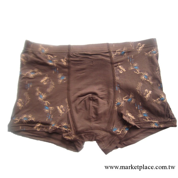 特價批 男士竹纖維平角褲 中國風寫意印花男士內褲 3XL工廠,批發,進口,代購