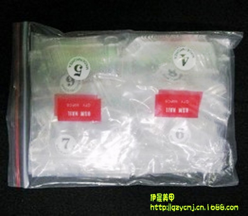 美甲批發 透明甲片全貼假甲片南韓紅標500片工廠,批發,進口,代購