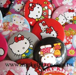 D205 可愛hellokitty創意小胸章 徽章3CM 學生獎品兒童禮物48個價工廠,批發,進口,代購
