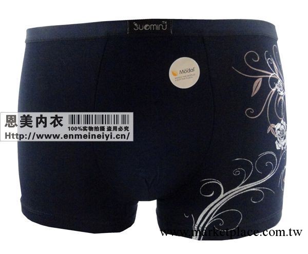 【大市場】SMN2710#批發男士內褲/花朵印花莫代爾平角內褲工廠,批發,進口,代購