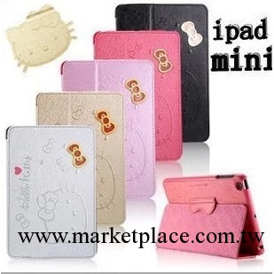 新款IPAD迷你 限量版hello kitty iPad mini皮套卡通超薄休眠皮套工廠,批發,進口,代購