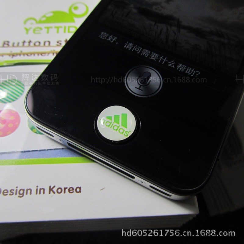 款式已更新 iphone ipad按鍵貼 hone鍵貼 卡通 帶包裝工廠,批發,進口,代購