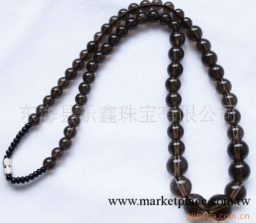 批發天然茶水晶圓珠塔鏈 順珠項鏈 項飾 珠寶 禮品工廠,批發,進口,代購