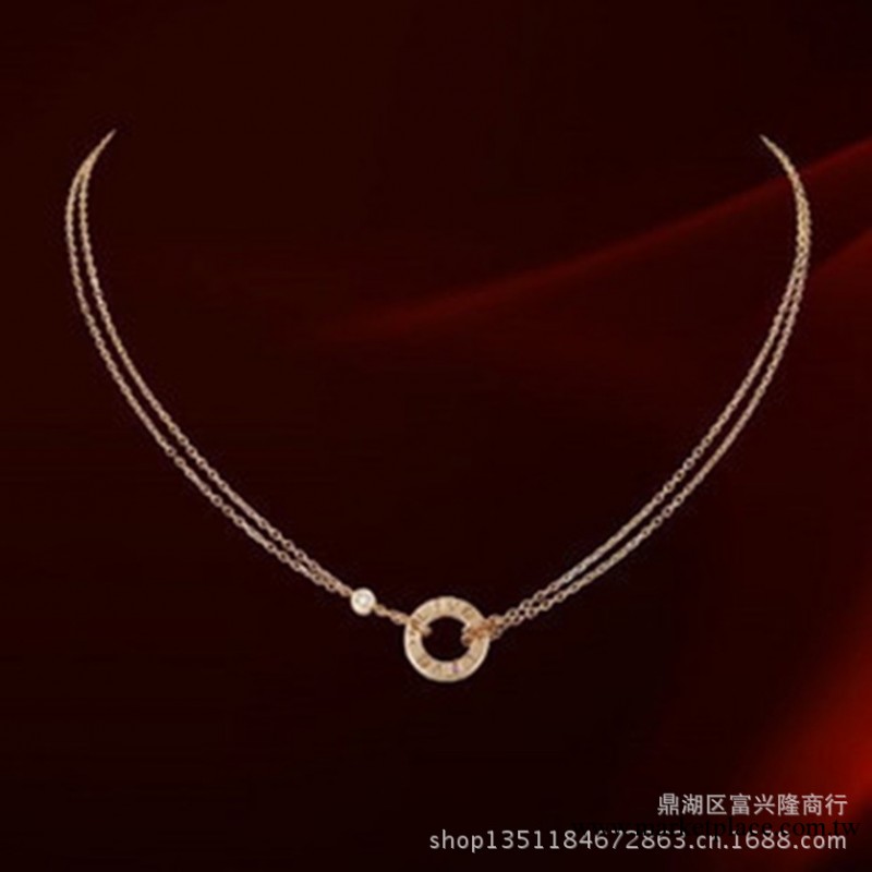 飾品批發 新款LOVE系列 小卡新款女士短鏈項鏈批發 生日禮物工廠,批發,進口,代購