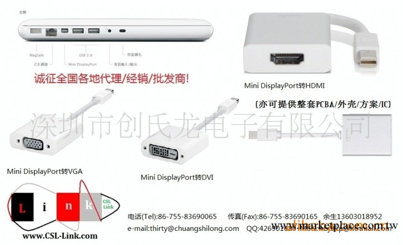 Apple Mac MiniDisplayPort工廠,批發,進口,代購