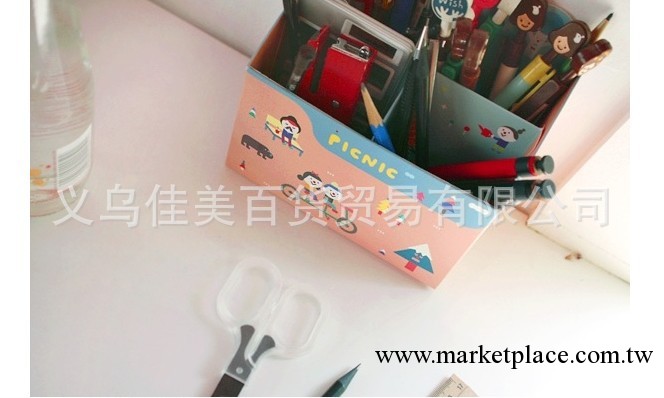 韓國文具 DIY筆筒|儲物盒4格收納紙盒工廠,批發,進口,代購