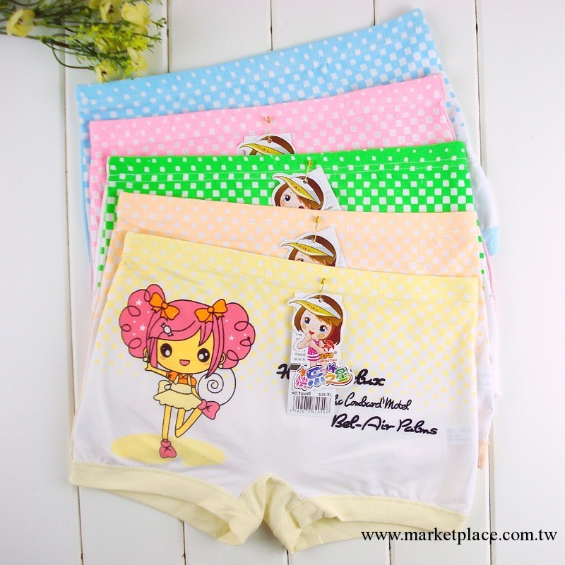 12040#  XL 中童 小童 牛奶絲面料 印花圖案 可愛平角內褲工廠,批發,進口,代購