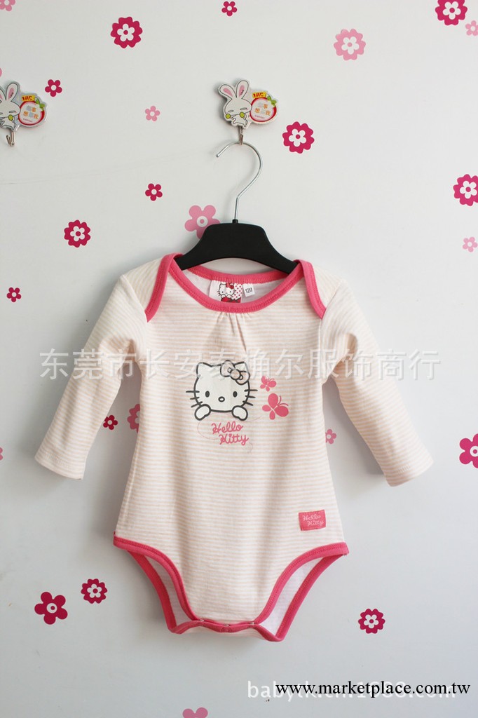 hello kitty純棉嬰兒三角長袖哈衣 爬服寶寶連體衣春夏款工廠,批發,進口,代購