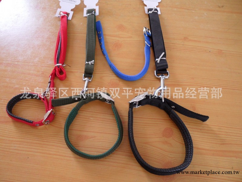 供應寵物用品牽引帶 泡棉寵物縫皮項圈牽引繩加勁圈 狗圈工廠,批發,進口,代購