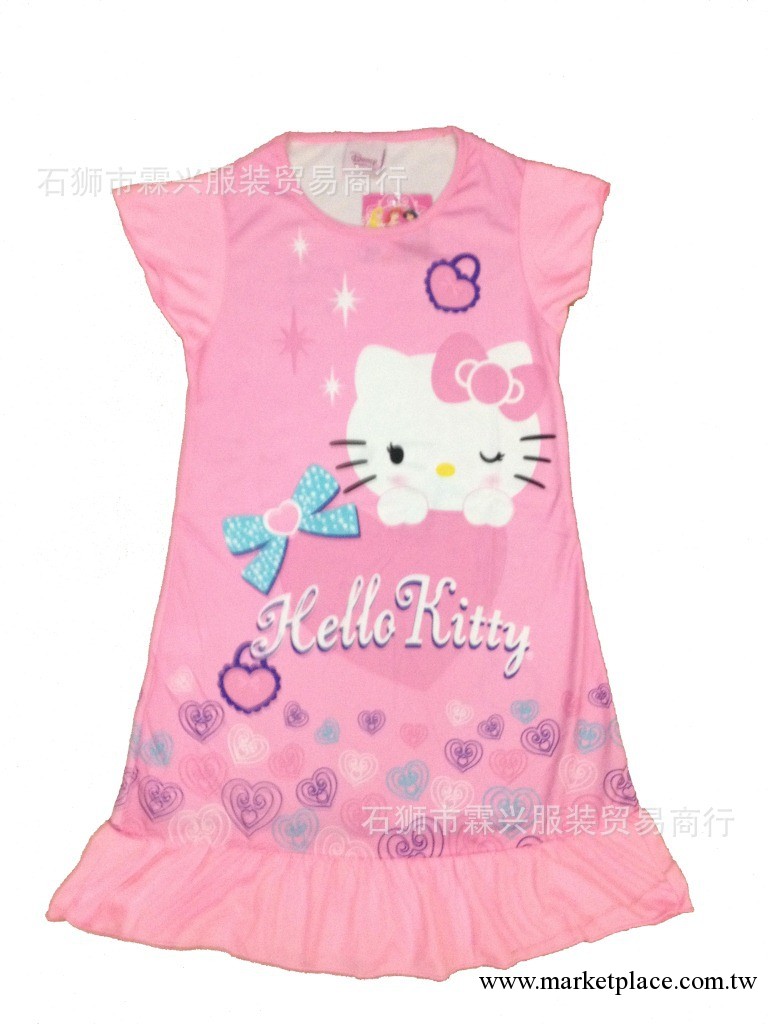 hello,kitty外貿女童裙，短袖夏季現貨連衣裙 批發出口精品童裝工廠,批發,進口,代購
