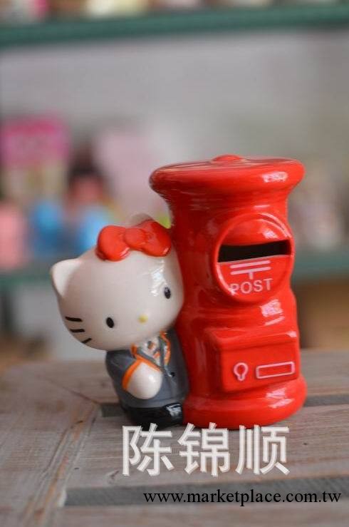 陶瓷工藝品批發 創意傢居 hello kitty貓咪郵箱儲蓄罐 存錢罐2552工廠,批發,進口,代購