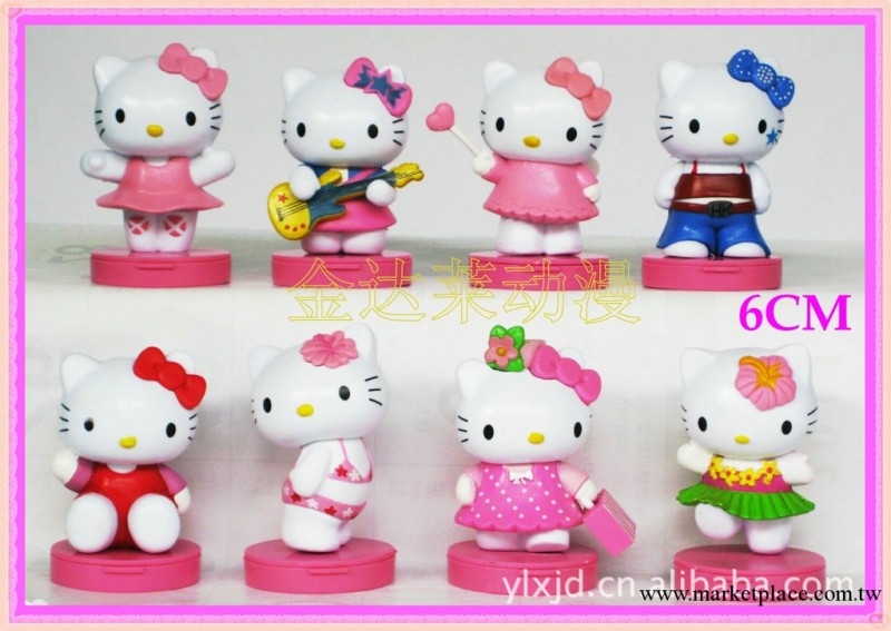 供應動漫 手辦公仔 Hello kitty KT貓 8款KT貓紅底座公仔工廠,批發,進口,代購