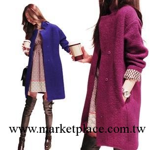 2013秋裝新款韓版修身女毛呢外套大碼中長款呢子風衣 大衣工廠,批發,進口,代購