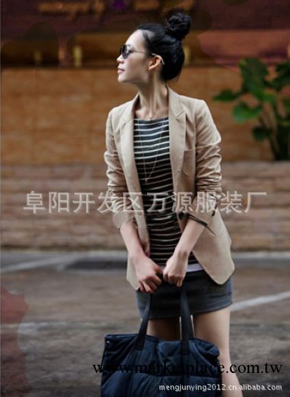 2012 秋裝新品質女裝韓版一粒扣大碼小西服修身小西裝外套 女工廠,批發,進口,代購