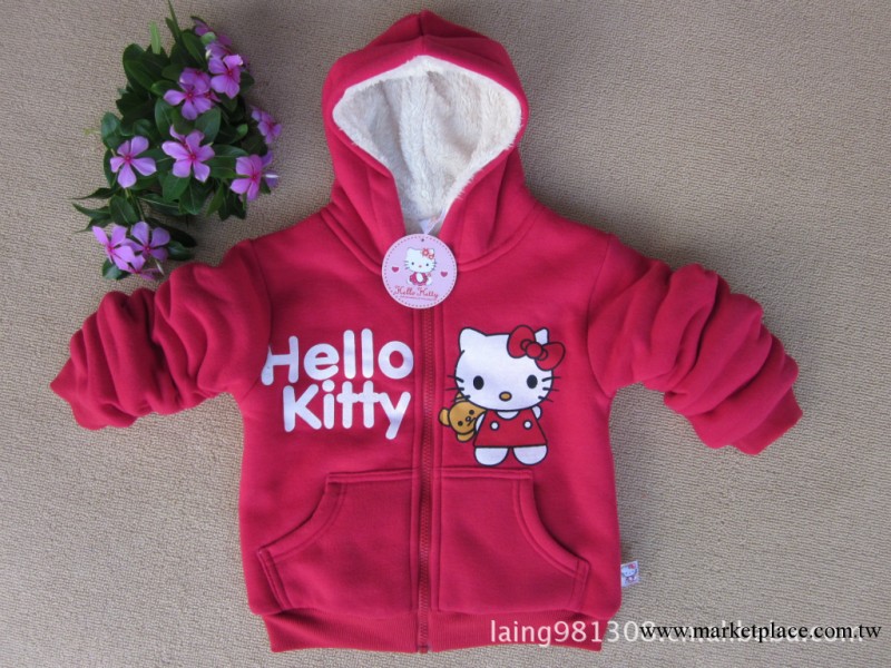 2252#Hello kitty 廠傢直銷 羊羔絨加厚 兒童外套 女童外套工廠,批發,進口,代購