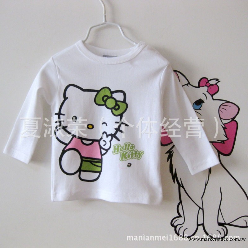 外貿童裝 hello Kitty 男女童 100%棉 長袖T恤/打底衫工廠,批發,進口,代購