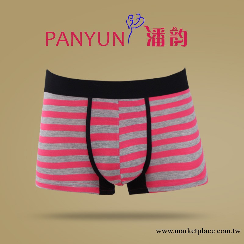 條紋木代爾平角褲 撞色時尚男士中腰內褲 英倫風男式內褲批發直銷工廠,批發,進口,代購