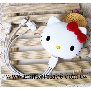 可愛卡通hello kitty充電寶蘋果iphone4S/5三星KT貓移動電源 通用工廠,批發,進口,代購