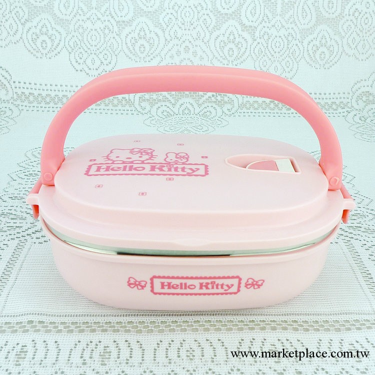 超可愛hello kitty不銹鋼方形飯盒 卡通學生便當盒 上班族午餐盒工廠,批發,進口,代購
