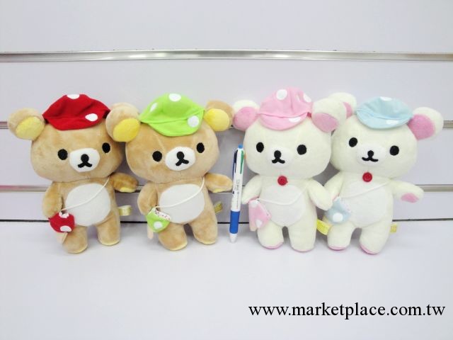 正版RILAKKUMA 8寸鴨舌帽日本輕松熊 毛絨玩具公仔 創意生日禮物工廠,批發,進口,代購