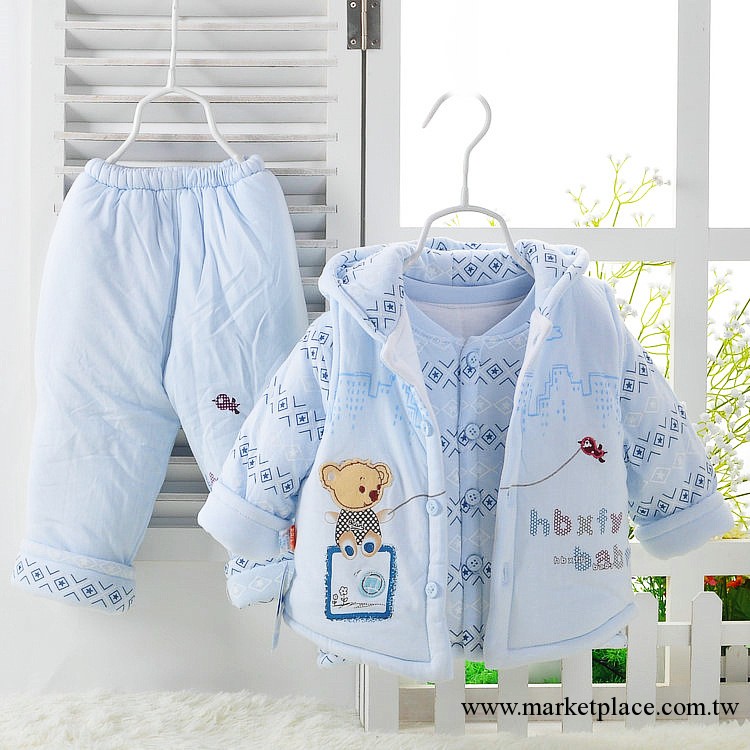 新款嬰童冬裝棉服套裝 73-90碼小符號馬甲棉衣三件套 A60 童裝工廠,批發,進口,代購