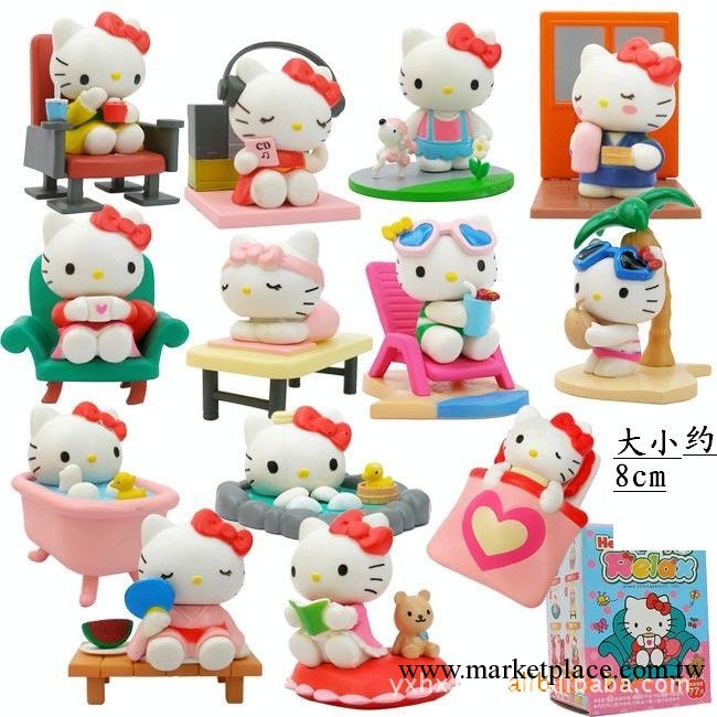 批發動漫 13款hello kitty公仔一套 創意兒童玩具公仔工廠,批發,進口,代購