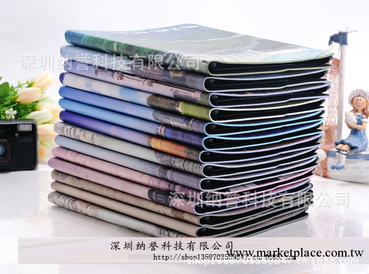 現貨供應iPad 234通用復古風景左右開支架皮套工廠,批發,進口,代購