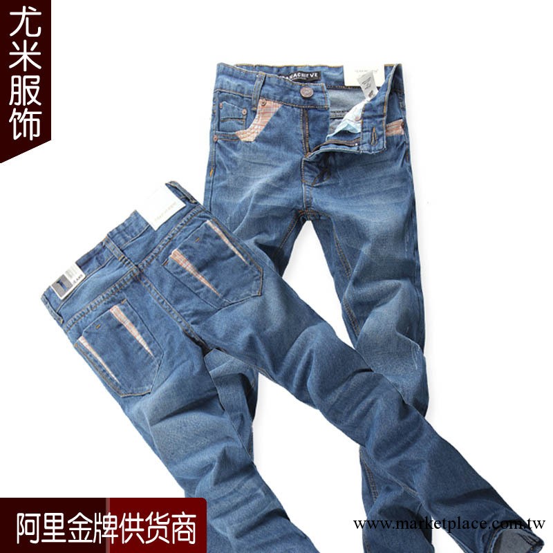 供應2013新款男士牛仔褲 百搭男式牛仔褲 男士直筒休閑水洗牛仔褲工廠,批發,進口,代購