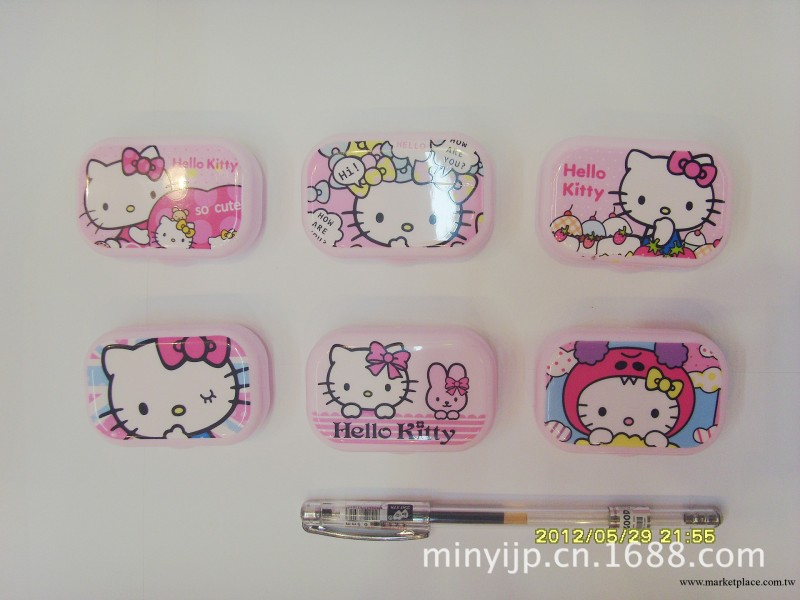 HELLO KITTY隱形眼鏡伴侶盒 雙聯盒 眼鏡盒工廠,批發,進口,代購