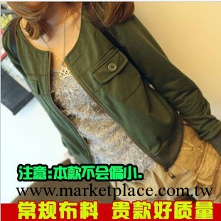 w201 新款秋裝韓版女裝現貨 圓領小夾克外套 休閑開衫短外套工廠,批發,進口,代購