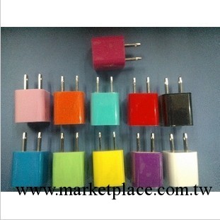 廠傢直銷 彩色蘋果IPOD IPHONE 3G 4G手機 USB 綠點充電頭半波工廠,批發,進口,代購