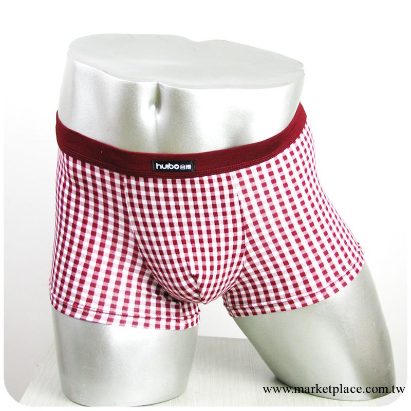 廠傢批發 U凸雙層舒適防勒莫代爾 英倫風格子透氣平角男內褲12050工廠,批發,進口,代購