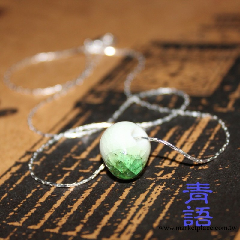 E115 精致陶瓷小吊墜 綠冰晶美人淚陶瓷項鏈 廠傢直銷 青歌陶瓷工廠,批發,進口,代購