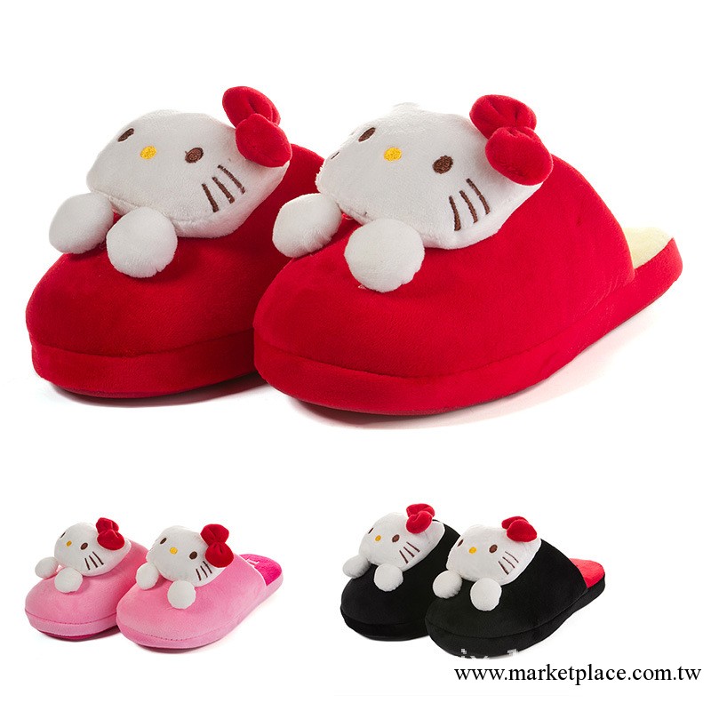 2013冬季新款（成人）Hello kitty貓凱蒂貓立體頭傢居室內棉拖鞋工廠,批發,進口,代購