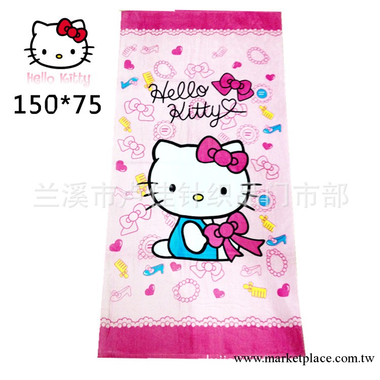 hello kitty凱蒂貓大浴巾沙灘巾 卡通成人浴巾 全棉 批發 150*75工廠,批發,進口,代購