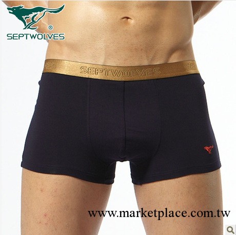 2013商超正品七匹狼內褲蘭精粘纖男士寬邊金邊平角內褲03528批發工廠,批發,進口,代購