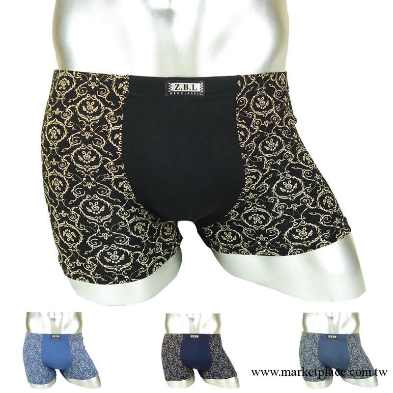 8960# 6XL 2.8-3.1尺 高檔燙金 男士竹纖維平角內褲 男式內褲工廠,批發,進口,代購