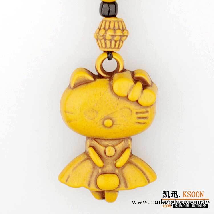 0086 hello kitty 卡通仿木掛件 手機掛件 手機飾品 手機精品批發工廠,批發,進口,代購