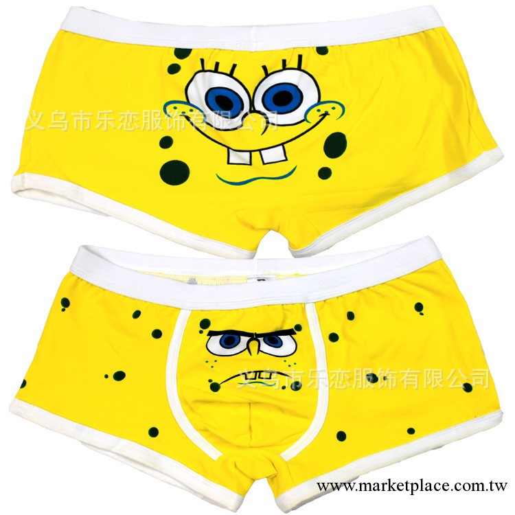 C1019海綿寶寶迪士尼外貿韓版卡通男式男士內褲批發全棉工廠傢工廠,批發,進口,代購