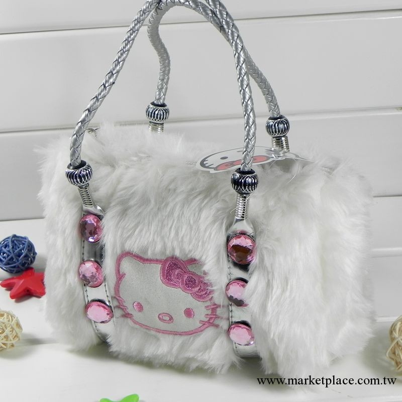 Hello Kitty 可愛毛絨手提包 斜跨包 休閑包 兩款可選工廠,批發,進口,代購